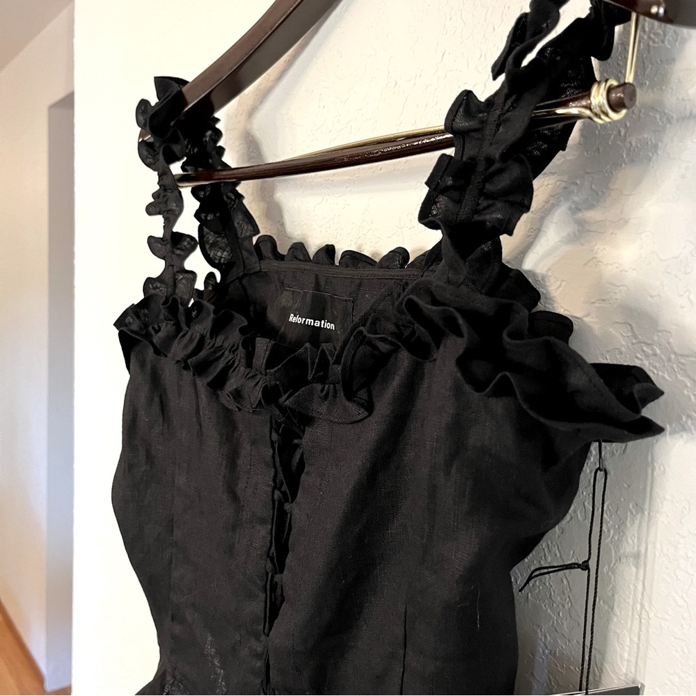 Reformation - Bayley Lace Up Linen Top, NWT, Size 10